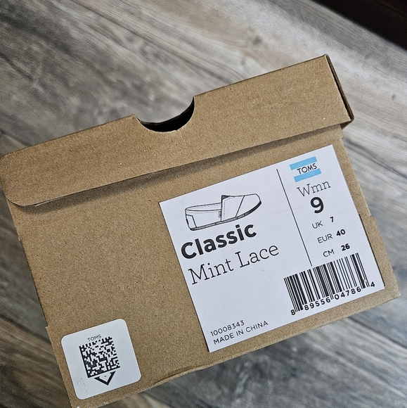 TOMS Women's Lace Slip-On Shoes - Mint Green - Picture 3 of 6